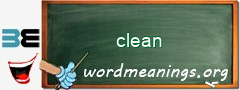 WordMeaning blackboard for clean